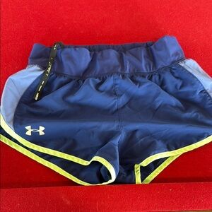 Under Armour Blue and Green Athletic Shorts Lightweight Performance